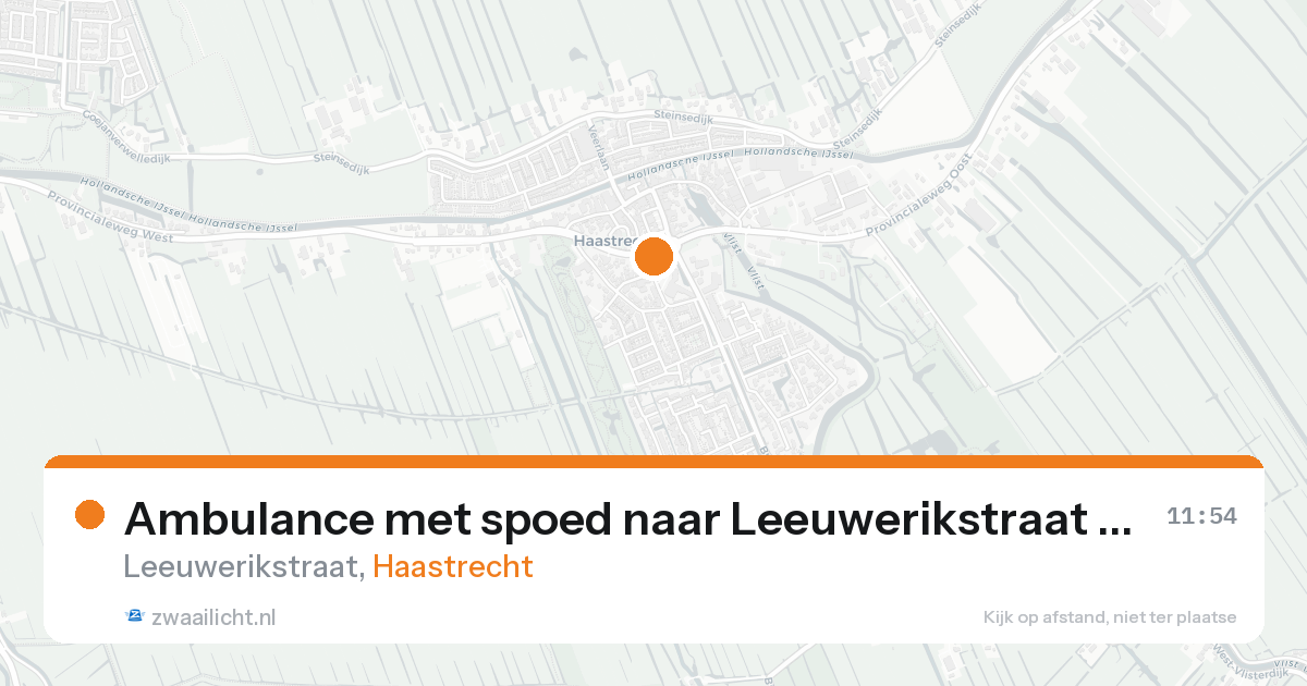 Ambulance met spoed naar Leeuwerikstraat in Haastrecht — 18 feb 2026