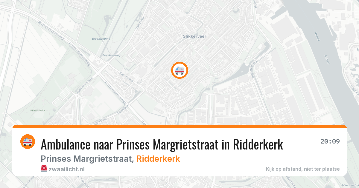 Ambulance naar Prinses Margrietstraat in Ridderkerk — 1 aug 2026