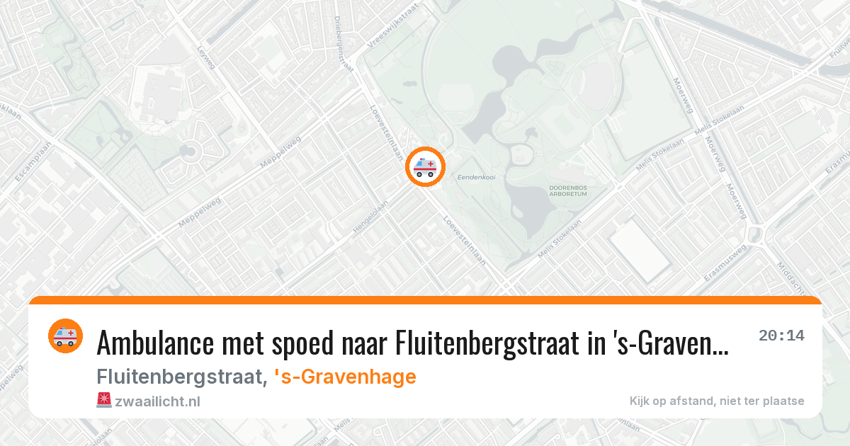 Ambulance met spoed naar Fluitenbergstraat in 's-Gravenhage — 15 jun 2026