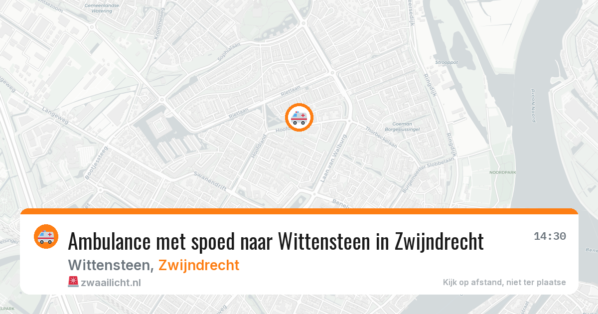 Ambulance met spoed naar Wittensteen in Zwijndrecht — 2 mei 2026