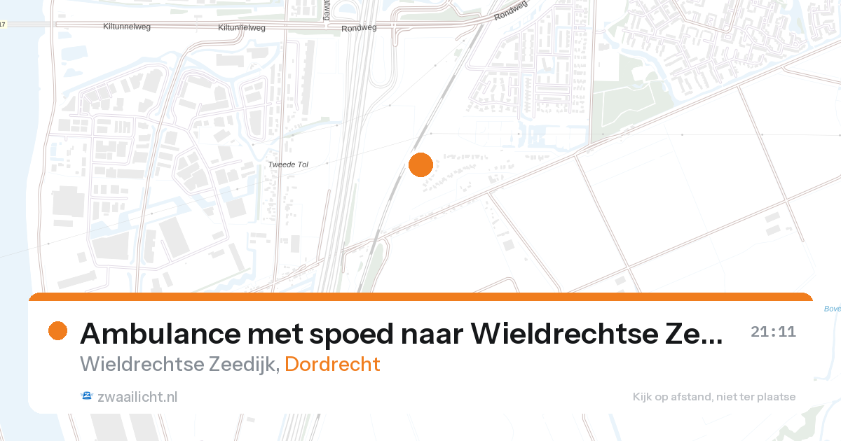 Ambulance met spoed naar Wieldrechtse Zeedijk in Dordrecht — 26 aug 2026