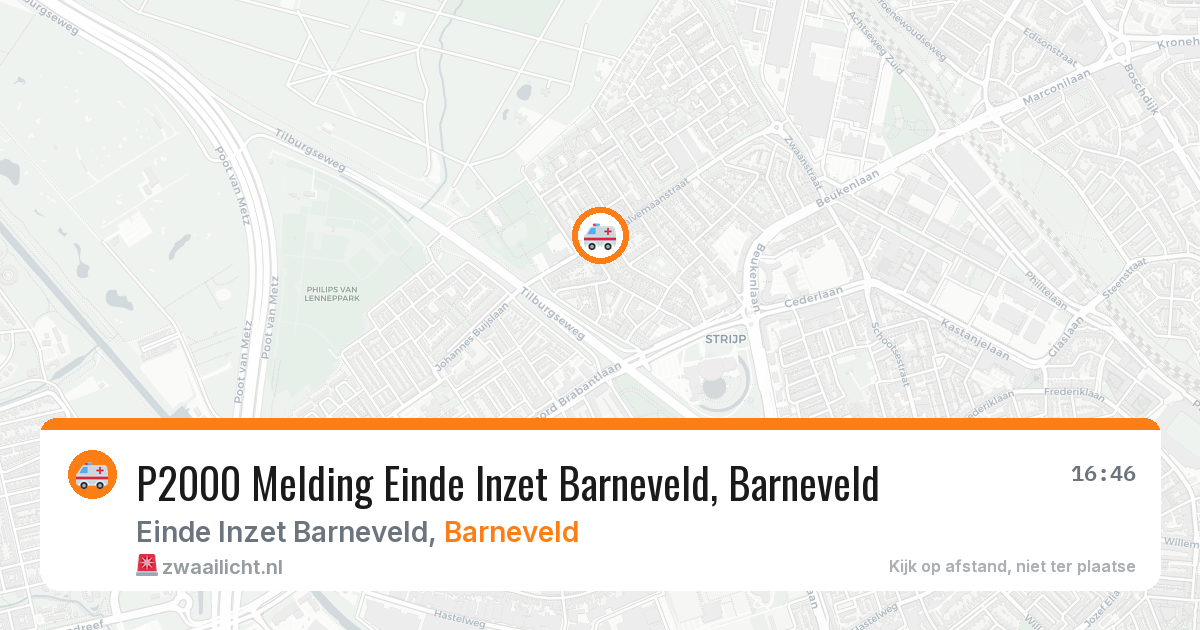 P2000 Melding Einde Inzet Barneveld, Barneveld — 2 aug 2026