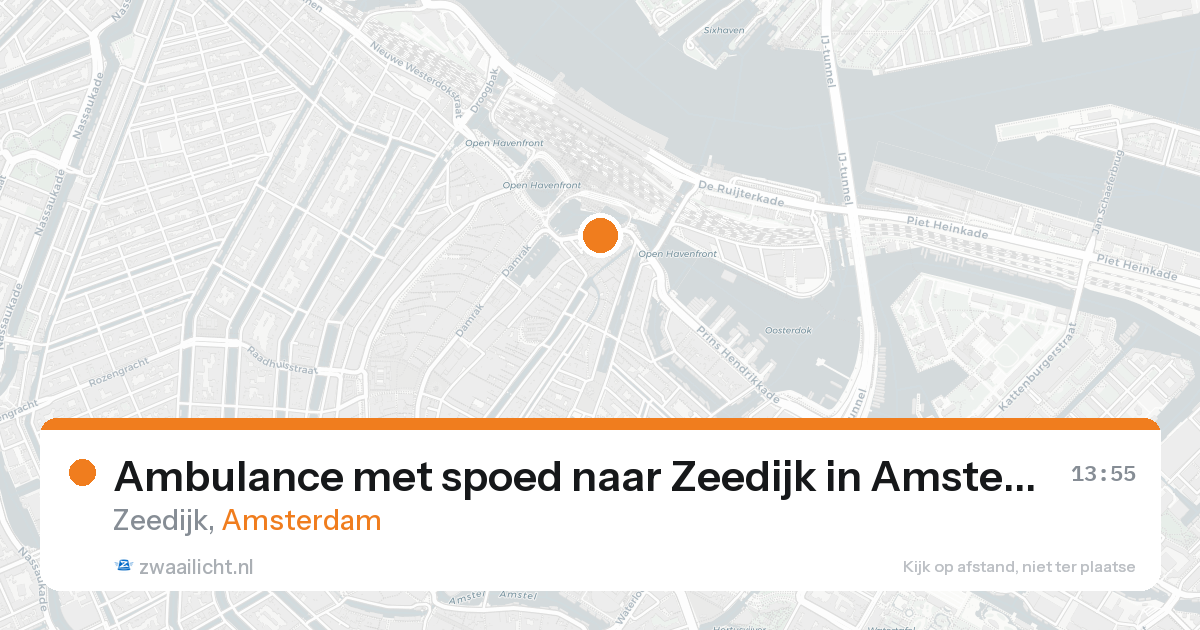 Ambulance met spoed naar Zeedijk in Amsterdam — 23 aug 2026