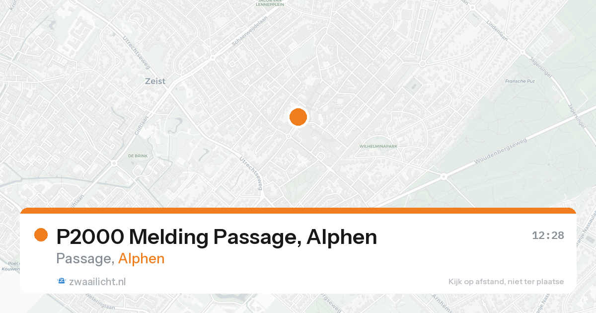 P2000 Melding Passage, Alphen — 7 feb 2026