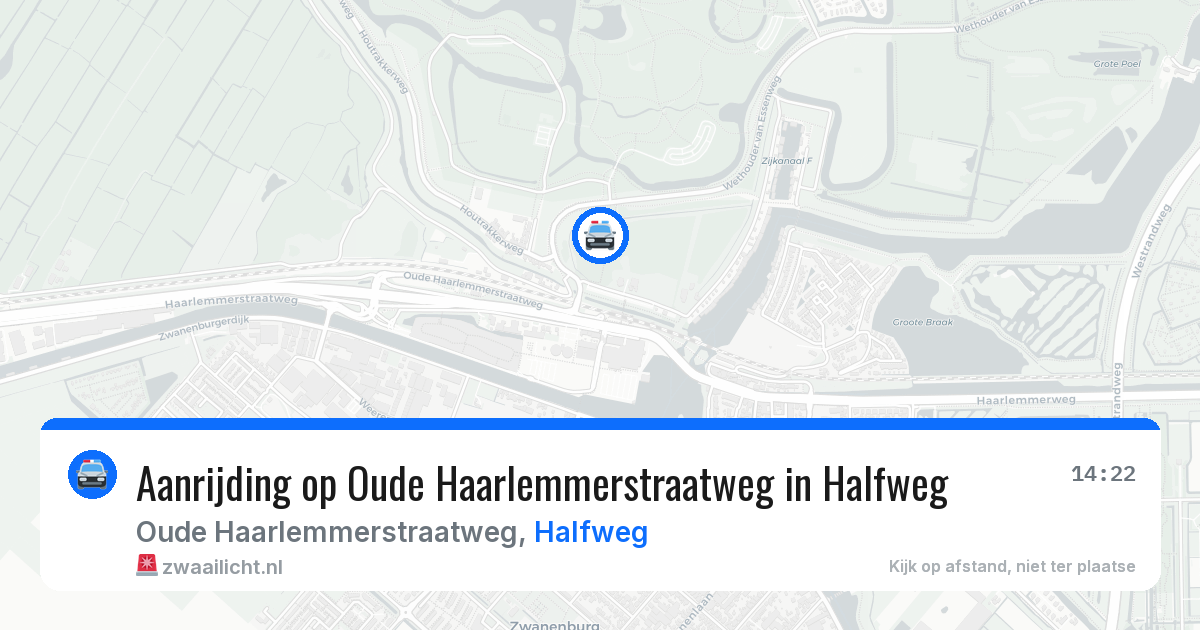 Aanrijding op Oude Haarlemmerstraatweg in Halfweg — 26 jun 2026