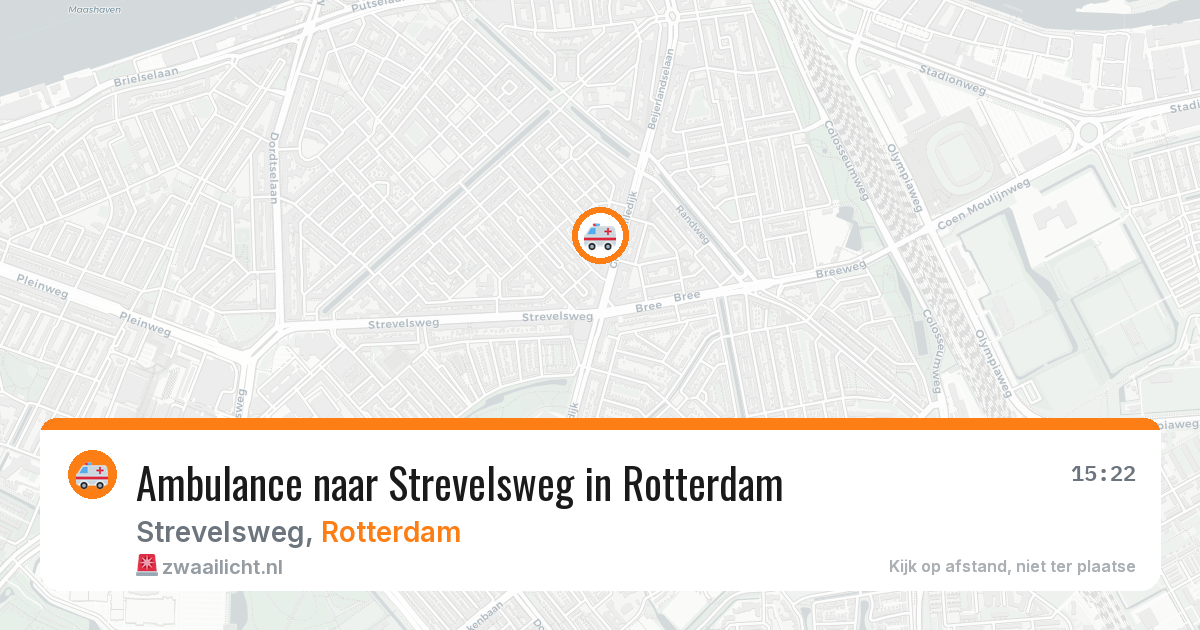 Ambulance naar Strevelsweg in Rotterdam — 21 mrt 2026