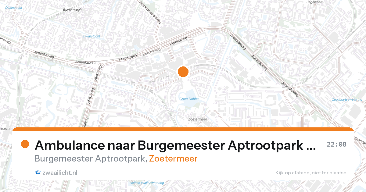 Ambulance naar Burgemeester Aptrootpark in Zoetermeer — 27 aug 2026