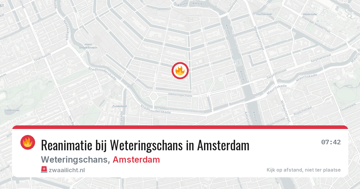 Reanimatie bij Weteringschans in Amsterdam — 10 mei 2026