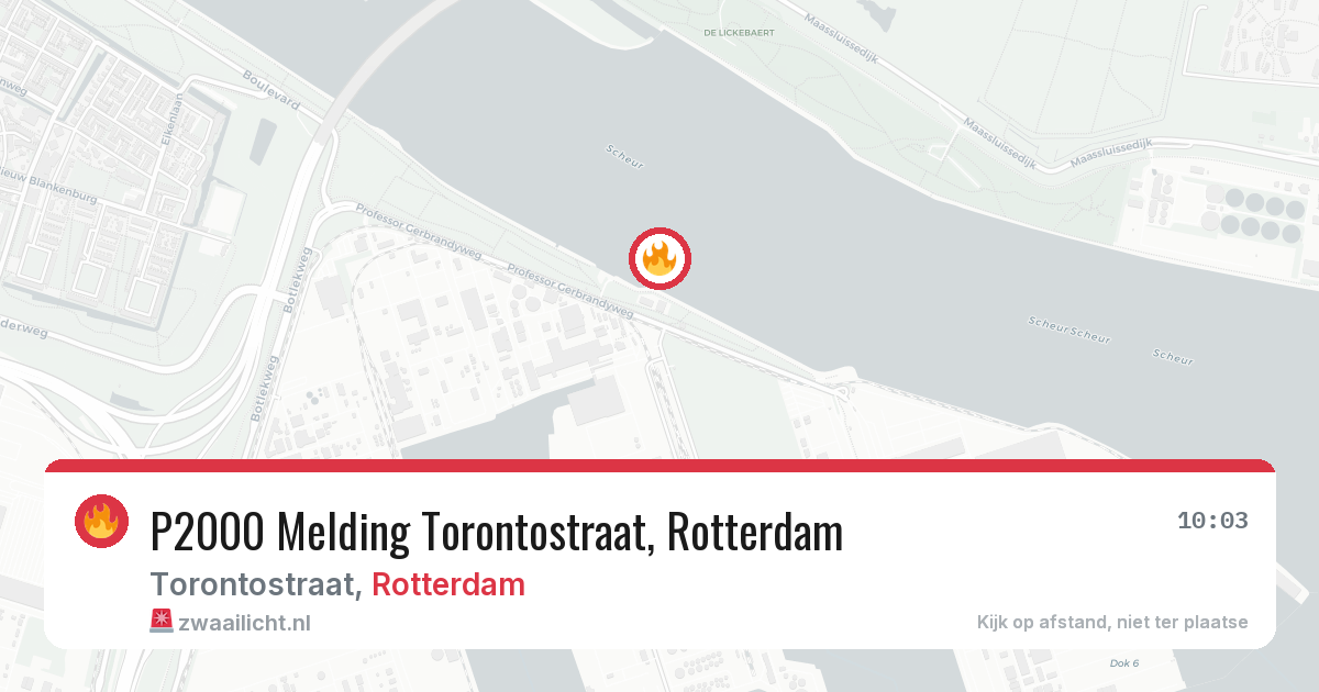 P2000 Melding Torontostraat, Rotterdam — 9 jun 2026