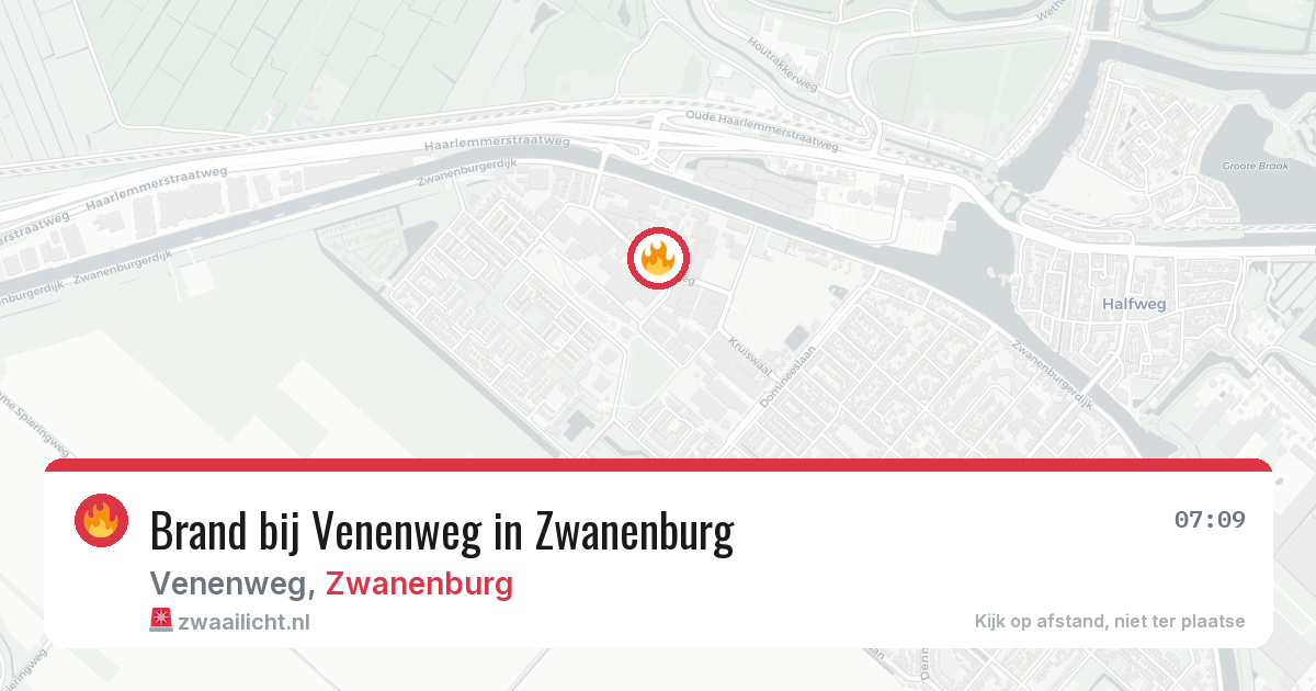 Brand bij Venenweg in Zwanenburg — 1 apr 2026