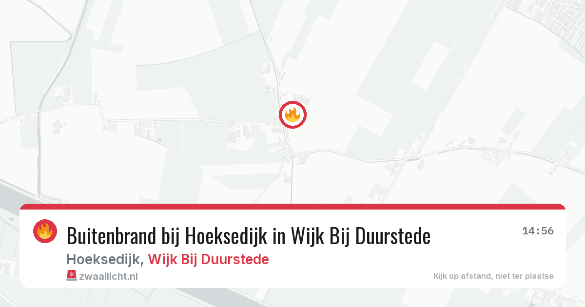 Buitenbrand bij Hoeksedijk in Wijk Bij Duurstede — 16 jul 2026
