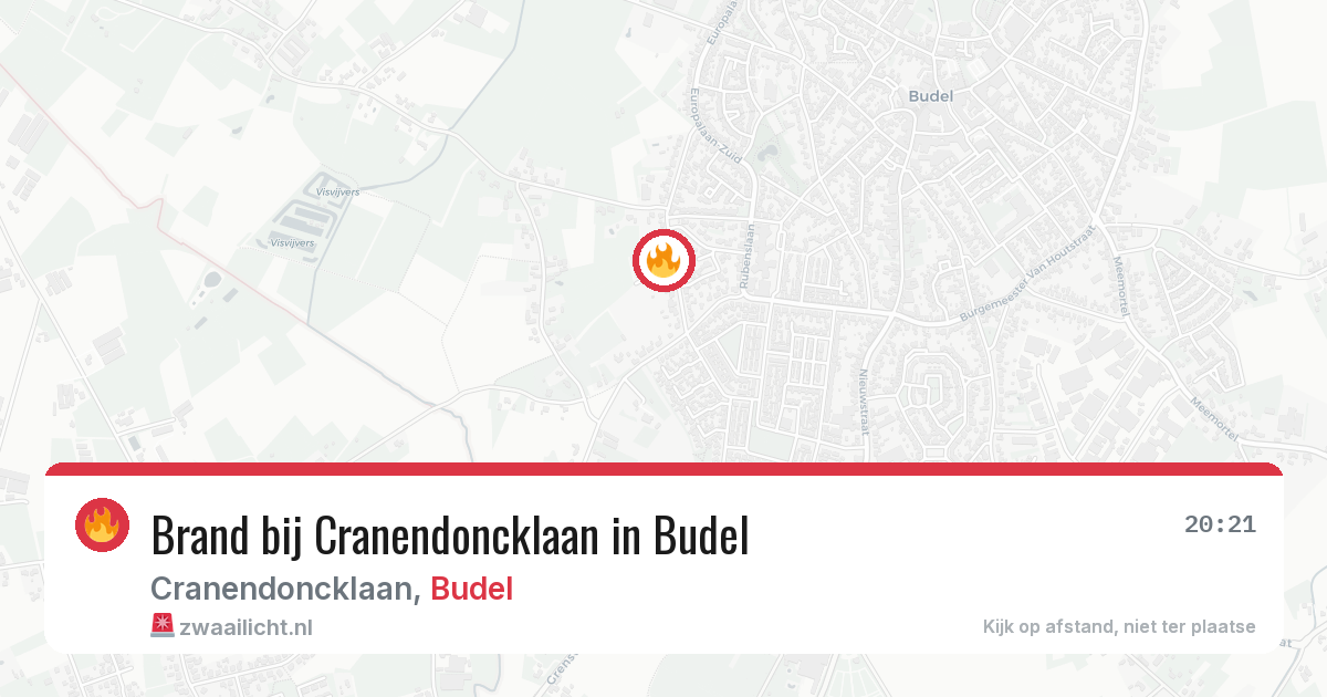 Brand bij Cranendoncklaan in Budel — 5 jun 2026