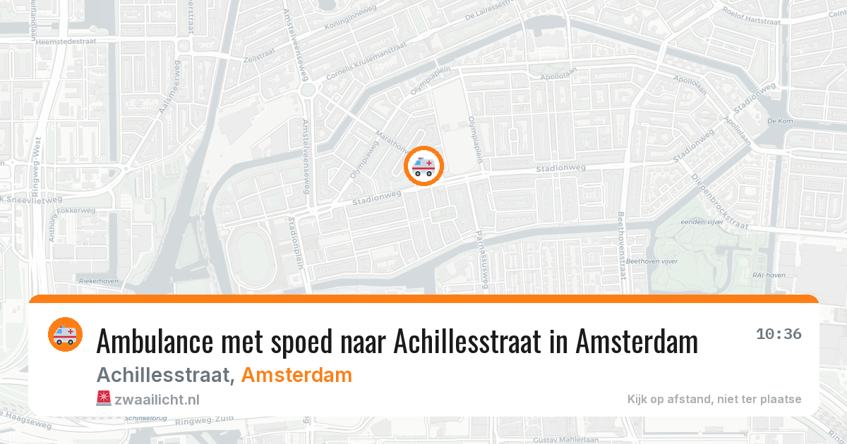 Ambulance met spoed naar Achillesstraat in Amsterdam — 12 jul 2026