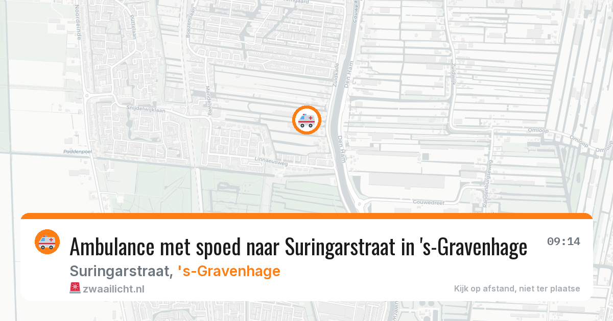Ambulance met spoed naar Suringarstraat in 's-Gravenhage — 26 mrt 2026