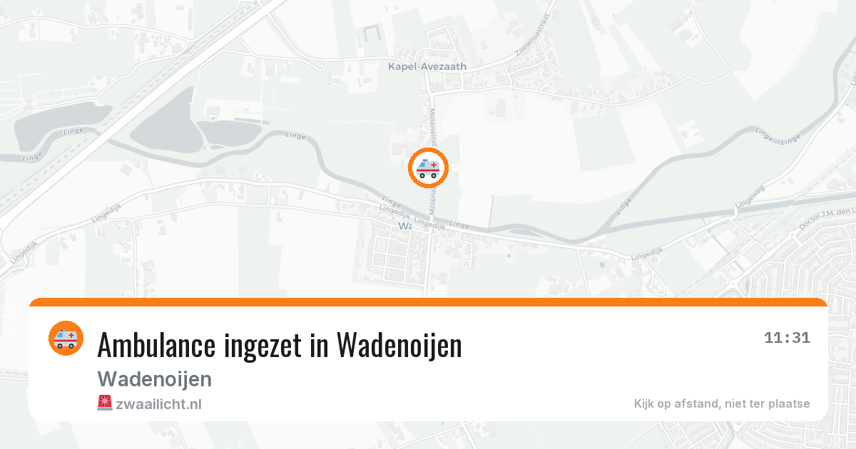 Ambulance ingezet in Wadenoijen — 1 aug 2026