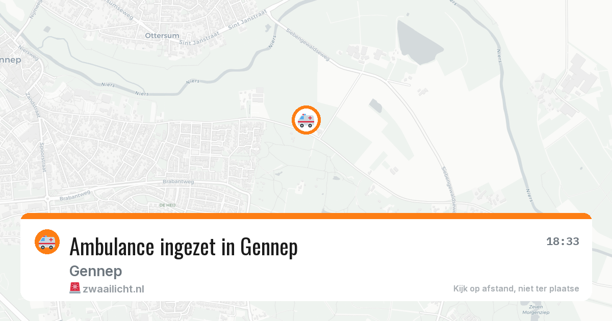Ambulance ingezet in Gennep — 20 jun 2026