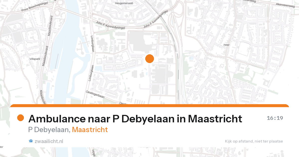 Ambulance naar P Debyelaan in Maastricht — 28 aug 2026