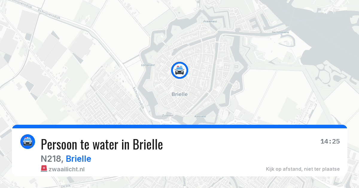 Persoon te water in Brielle — 12 mei 2026