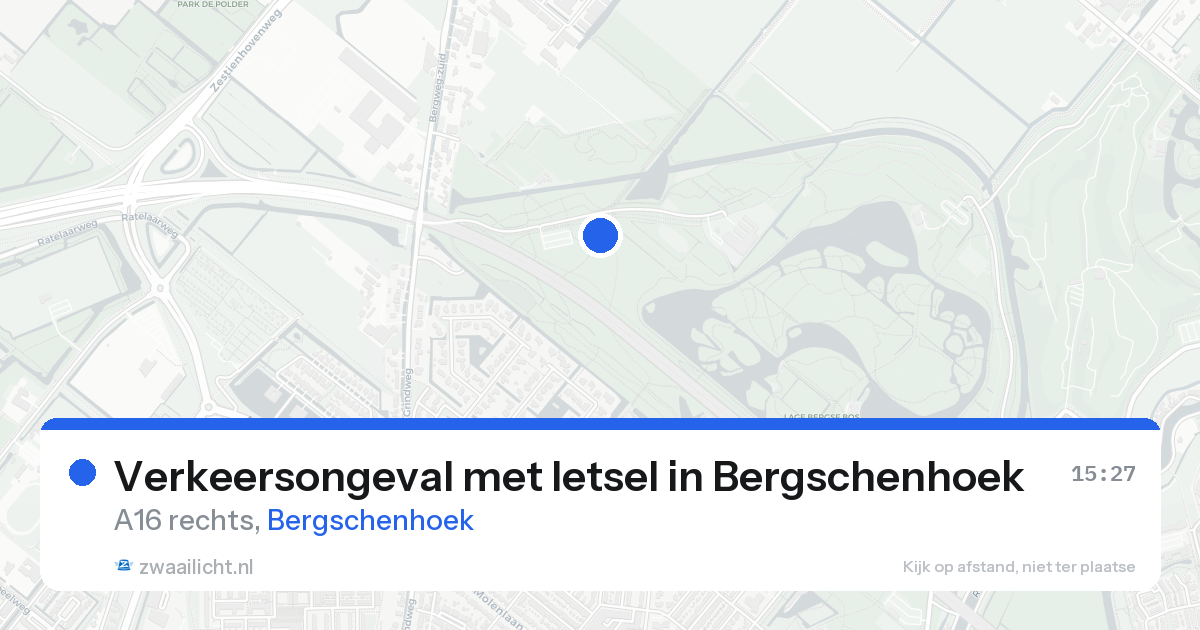 Verkeersongeval met letsel in Bergschenhoek — 20 aug 2026