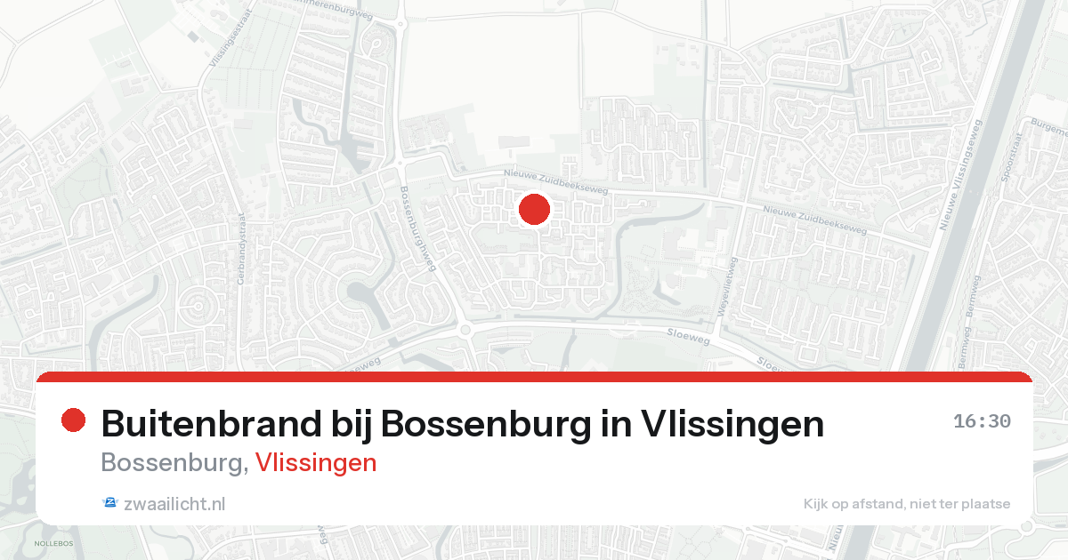 Buitenbrand bij Bossenburg in Vlissingen — 25 aug 2026