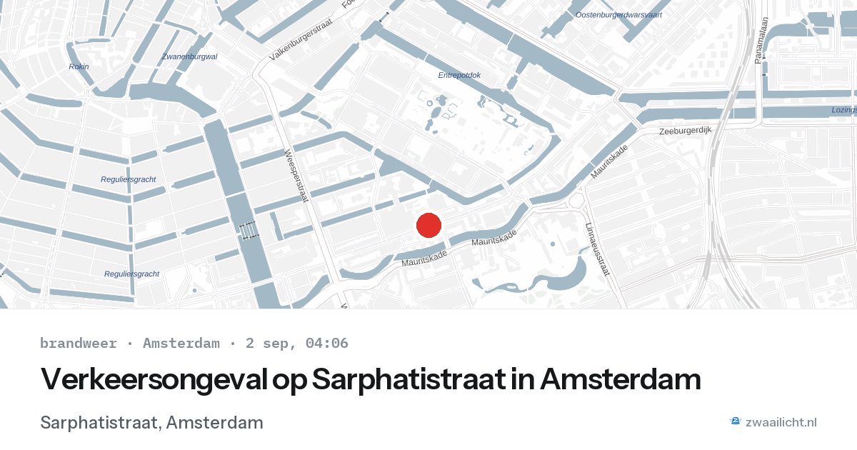 Verkeersongeval op Sarphatistraat in Amsterdam — 2 sep 2026