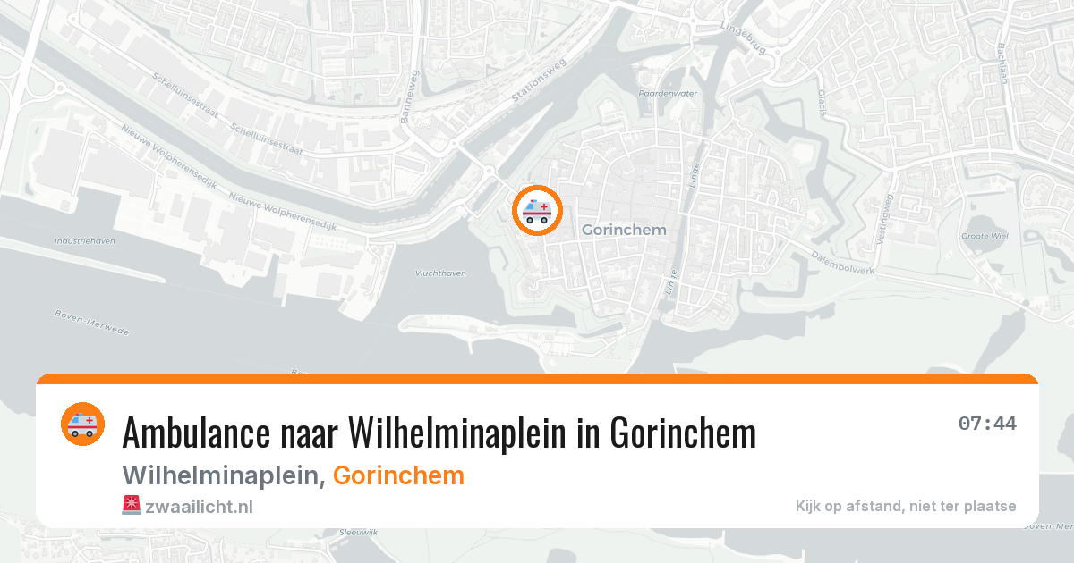 Ambulance naar Wilhelminaplein in Gorinchem — 25 jun 2026