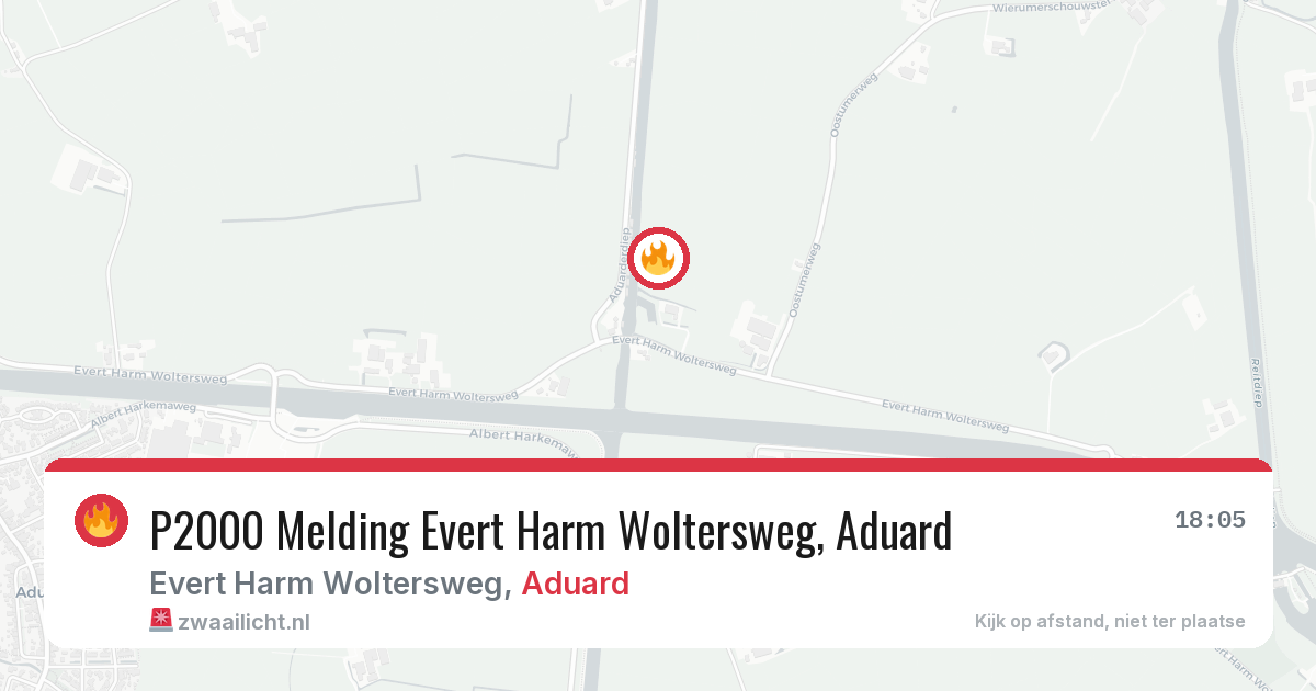 P2000 Melding Evert Harm Woltersweg, Aduard — 24 jun 2026