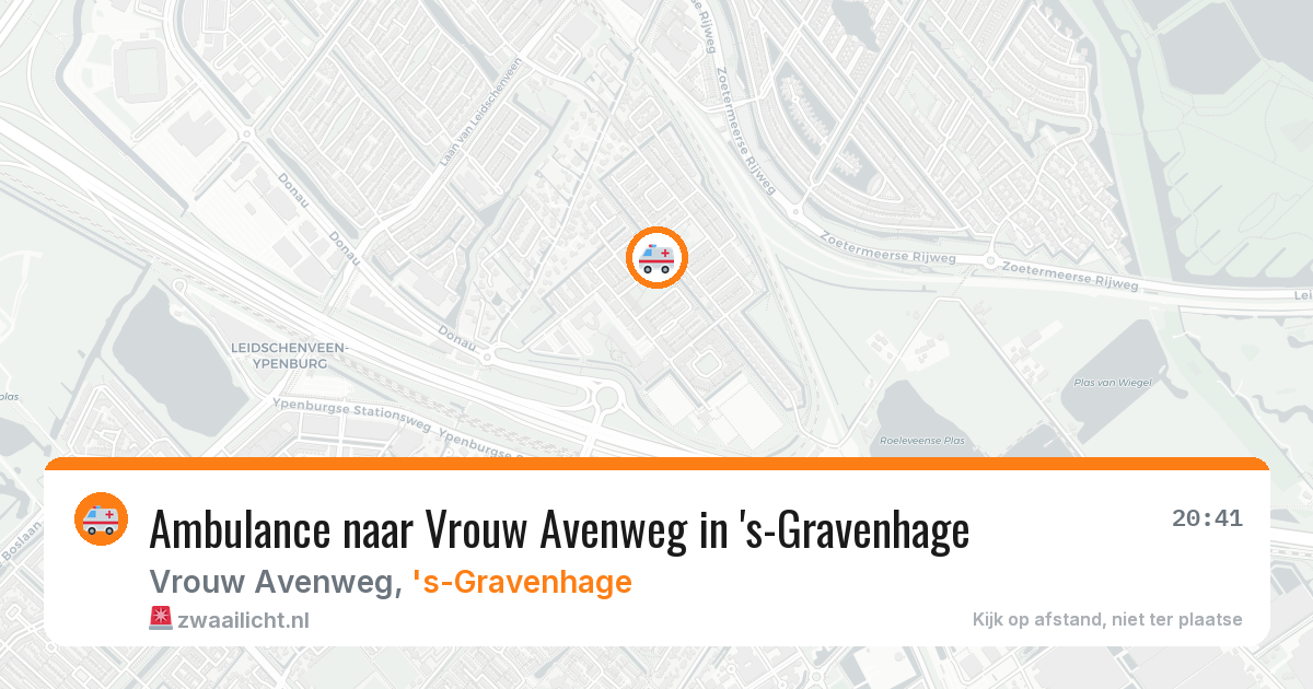 Ambulance naar Vrouw Avenweg in 's-Gravenhage — 9 jun 2026