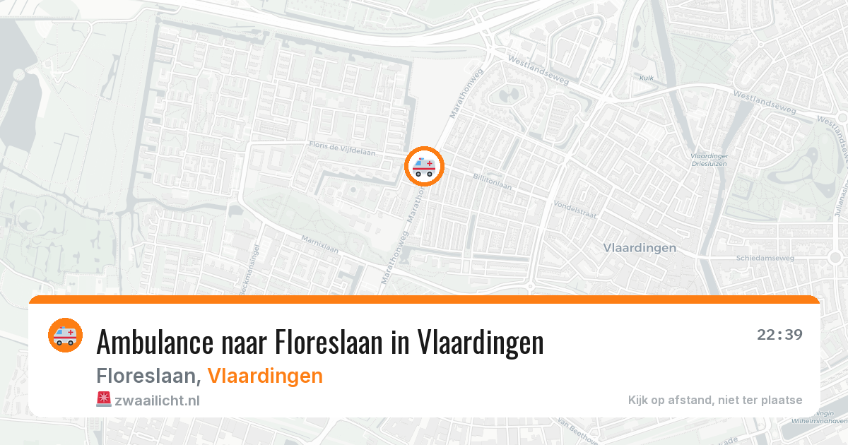 Ambulance naar Floreslaan in Vlaardingen — 29 jul 2026