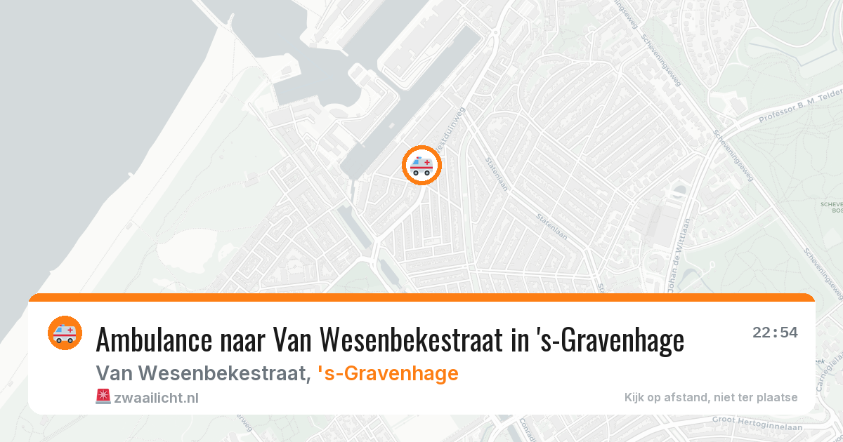 Ambulance naar Van Wesenbekestraat in 's-Gravenhage — 7 aug 2026