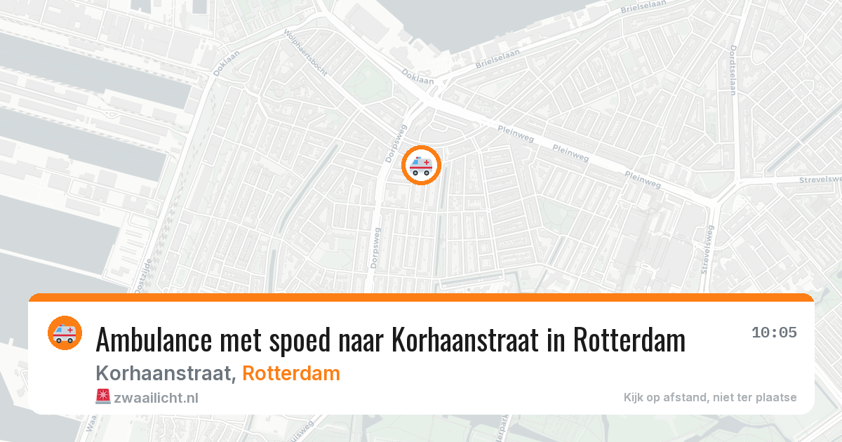 Ambulance met spoed naar Korhaanstraat in Rotterdam — 15 apr 2026