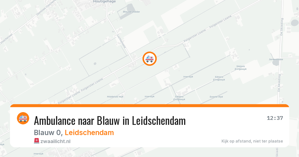 Ambulance naar Blauw in Leidschendam — 11 aug 2026