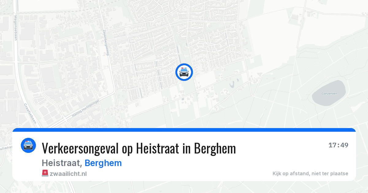 Verkeersongeval op Heistraat in Berghem — 20 apr 2026