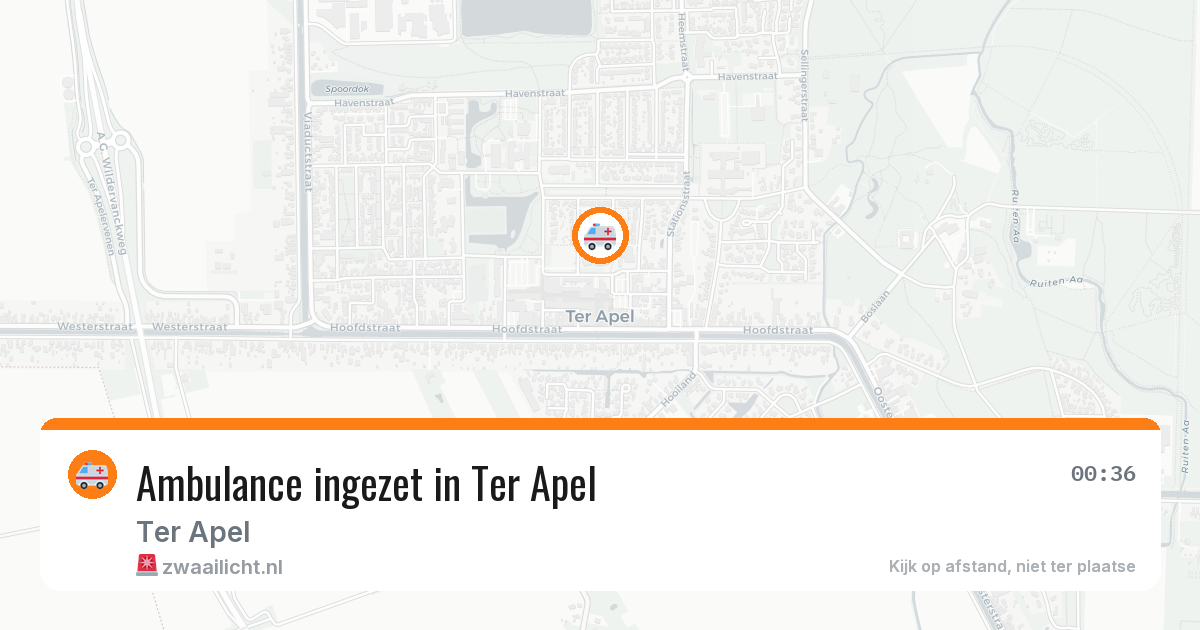 Ambulance ingezet in Ter Apel — 23 mei 2026 | 🚨 Zwaailicht.nl