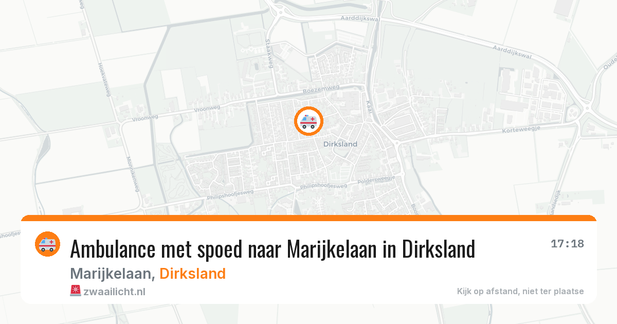 Ambulance met spoed naar Marijkelaan in Dirksland — 24 mei 2026