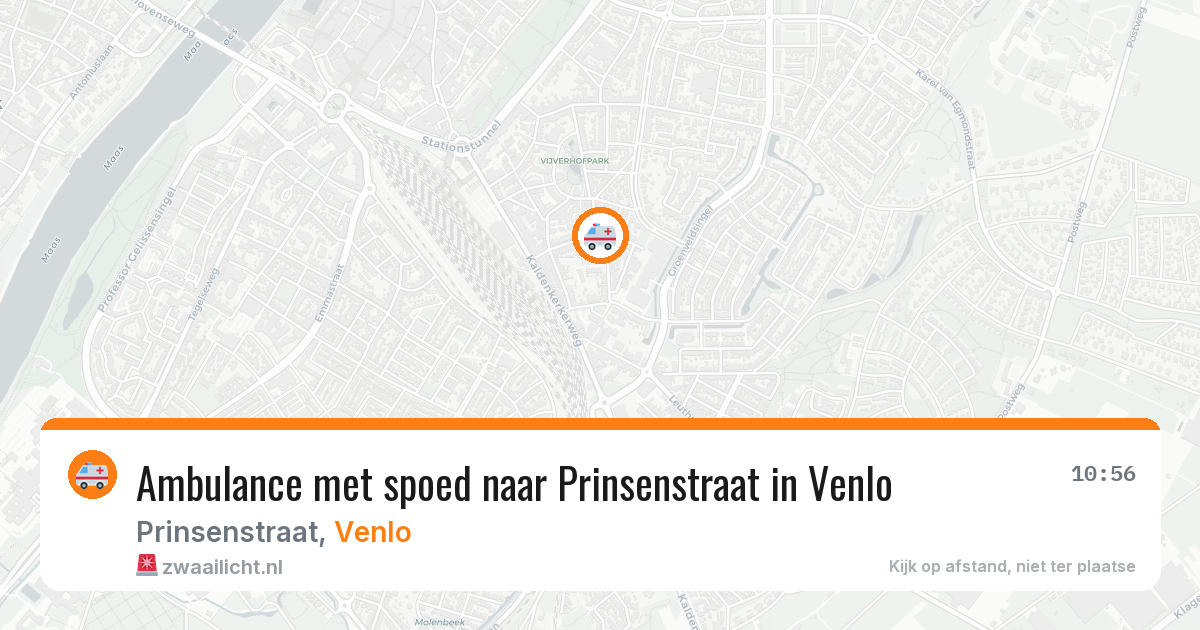 Ambulance met spoed naar Prinsenstraat in Venlo — 5 jun 2026