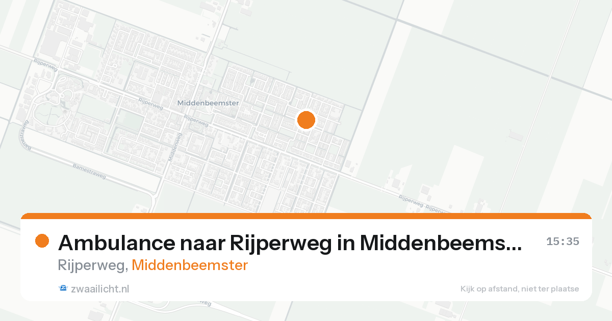 Ambulance naar Rijperweg in Middenbeemster — 16 aug 2026