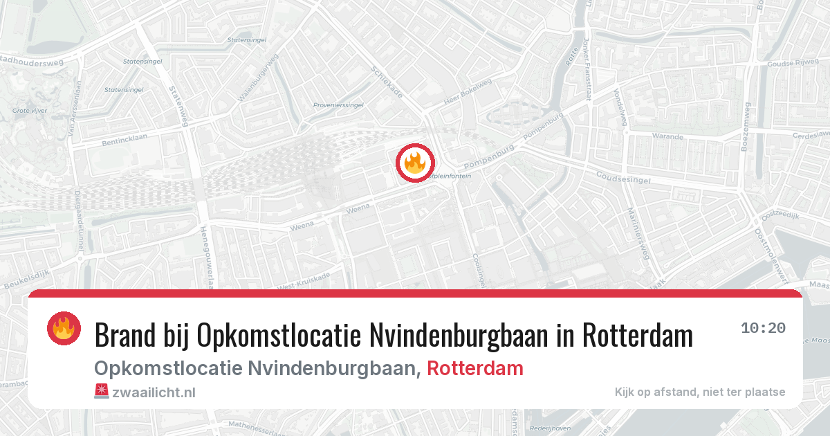 Brand bij Opkomstlocatie Nvindenburgbaan in Rotterdam — 4 mei 2026