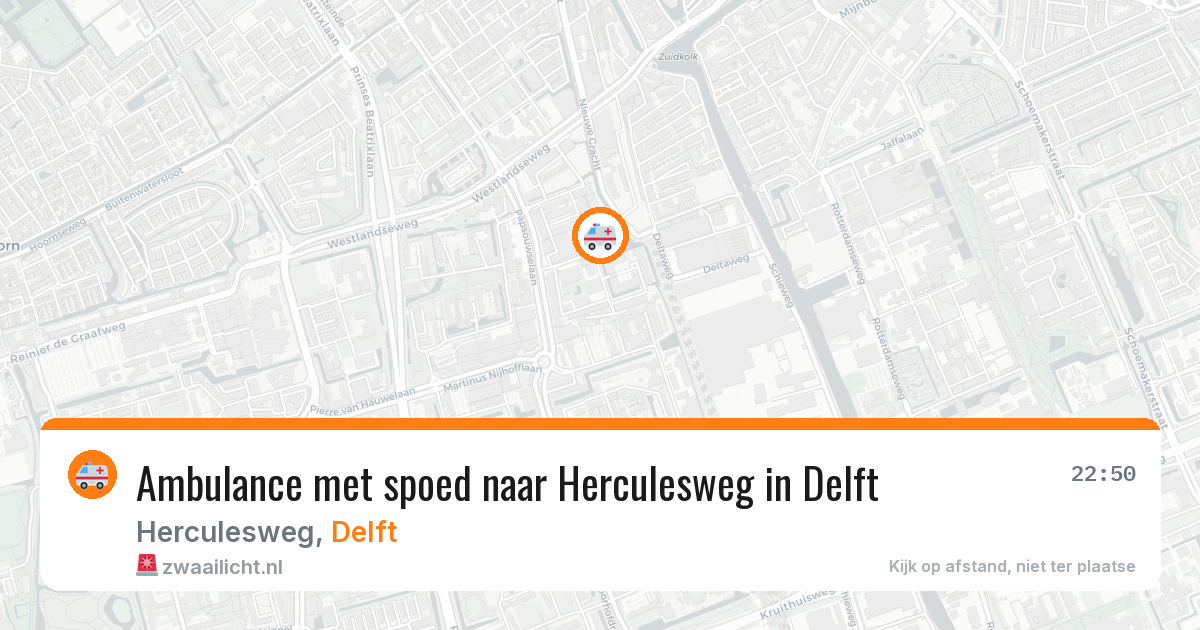 Ambulance met spoed naar Herculesweg in Delft — 23 mrt 2026