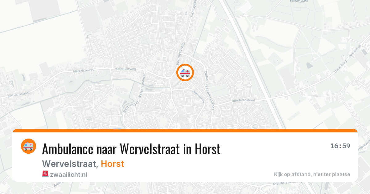Ambulance naar Wervelstraat in Horst — 11 jun 2026