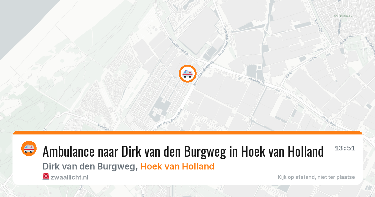 Ambulance naar Dirk van den Burgweg in Hoek van Holland — 31 jul 2026