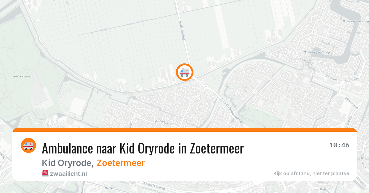Ambulance naar Kid Oryrode in Zoetermeer — 2 apr 2026