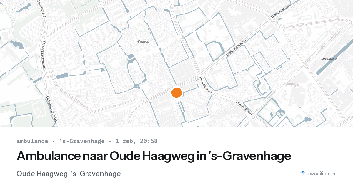 Ambulance naar Oude Haagweg in 's-Gravenhage — 1 feb 2026