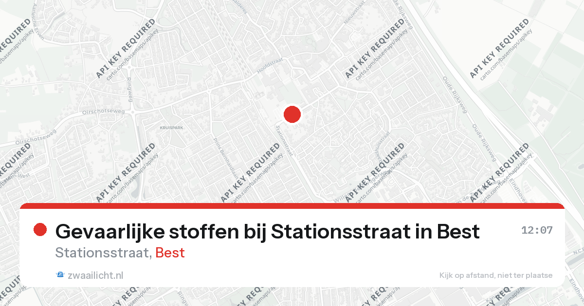 Gevaarlijke stoffen bij Stationsstraat in Best — 26 aug 2026