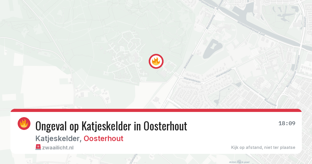Ongeval op Katjeskelder in Oosterhout — 26 jun 2026