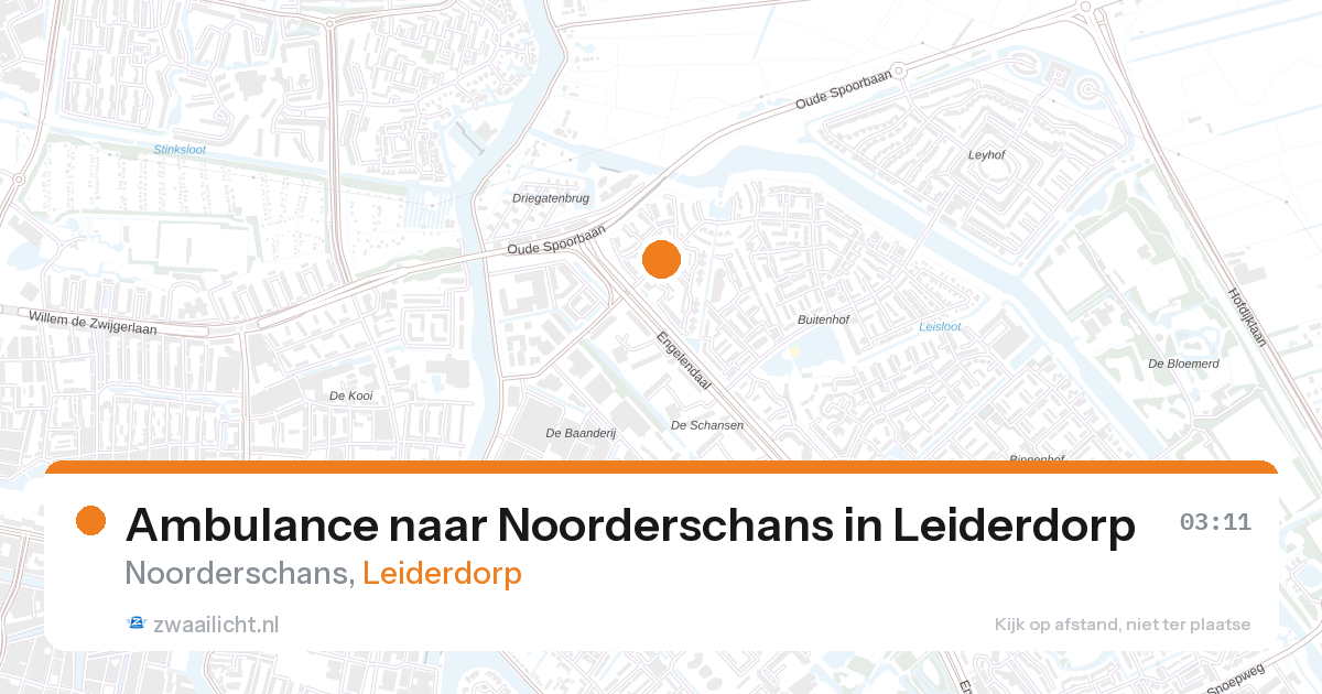 Ambulance naar Noorderschans in Leiderdorp — 28 aug 2026