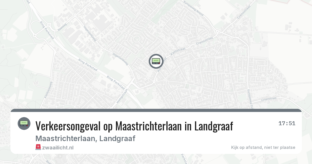 Verkeersongeval op Maastrichterlaan in Landgraaf — 9 aug 2026