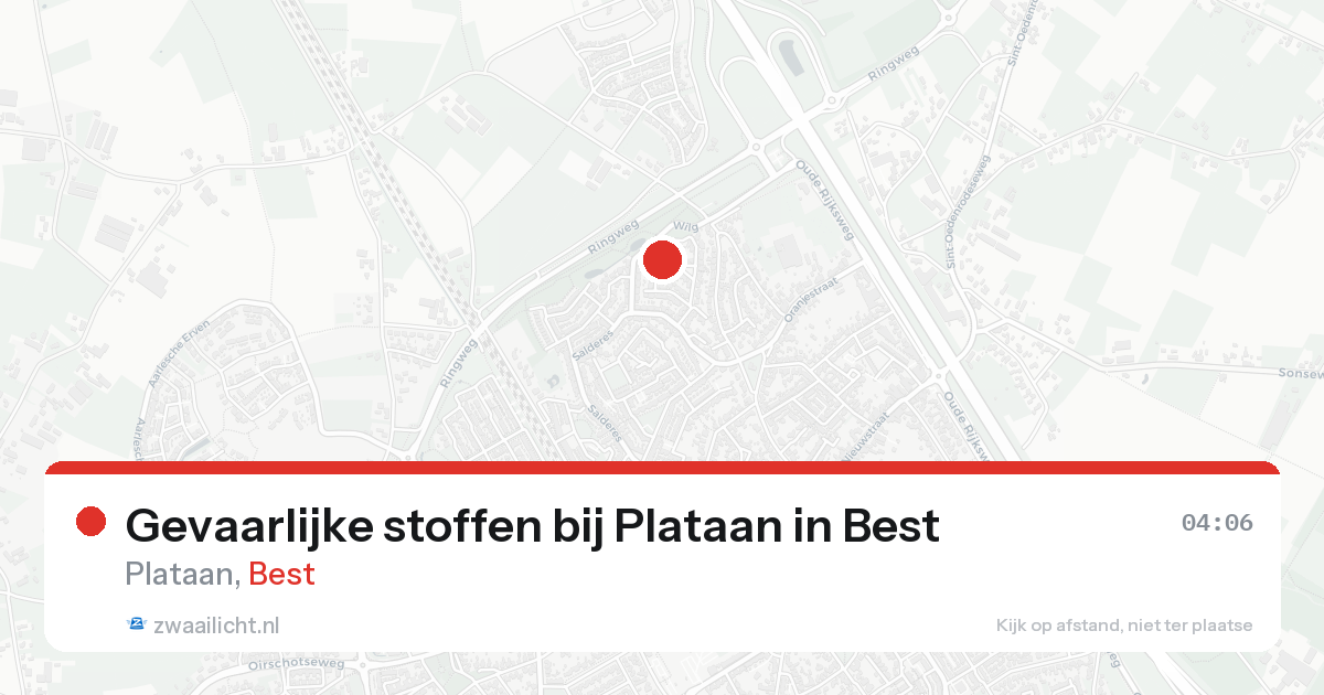 Gevaarlijke stoffen bij Plataan in Best — 17 aug 2026