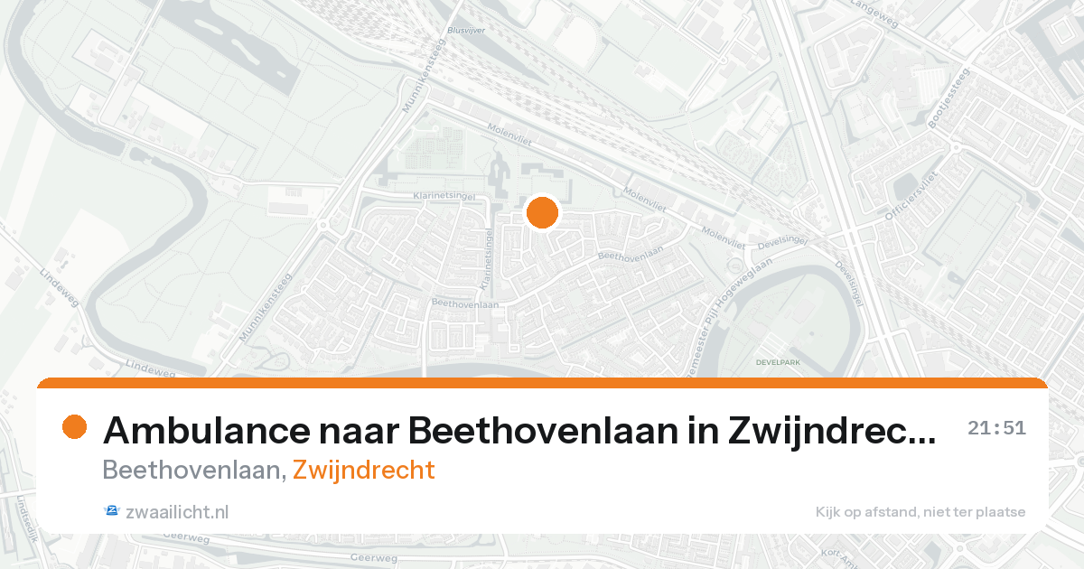 Ambulance naar Beethovenlaan in Zwijndrecht — 24 aug 2026