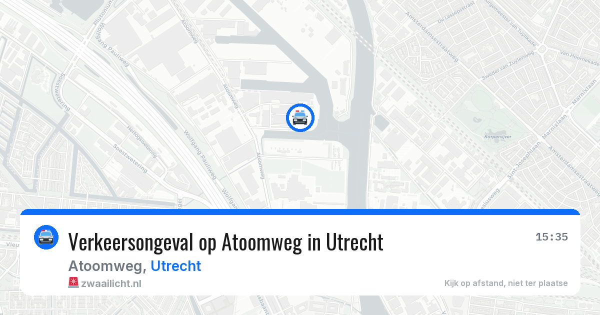 Verkeersongeval op Atoomweg in Utrecht — 26 apr 2026